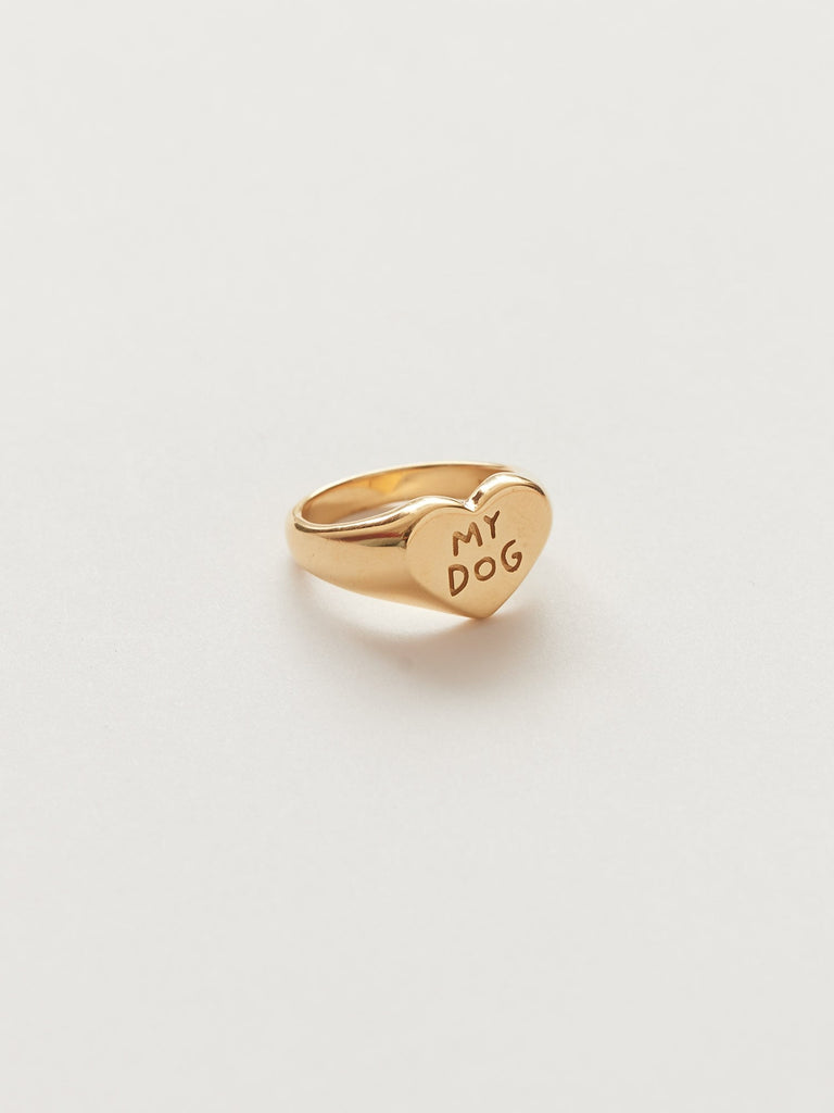 LO x Good Daze My Dog Ring Gold Lazy Oaf