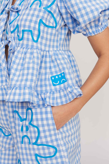 Grin and Bear It Gingham Top