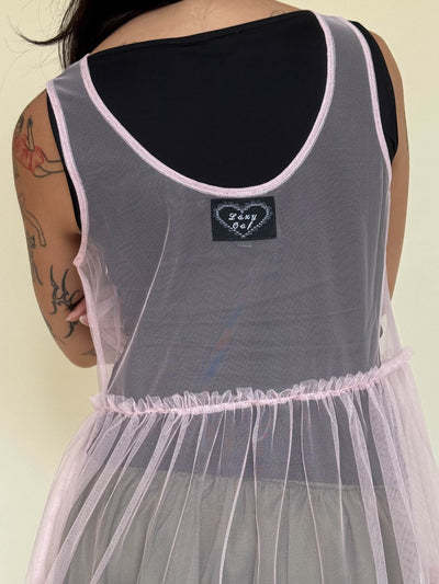 Pink Tulle Chuck On Dress