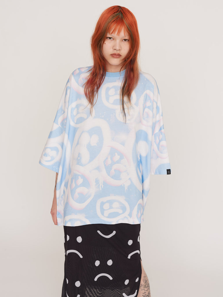 Drippy Spray Face Oversized TShirt Lazy Oaf