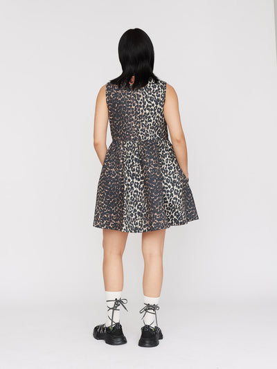Leopard Gilet Mini Dress