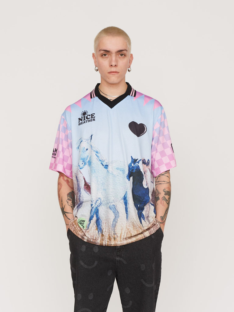 Wild Horses Football Top – Lazy Oaf