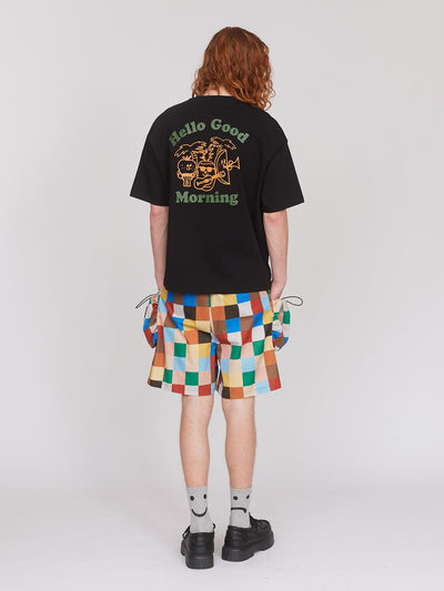 model:Archie wears size L and is 6’1”