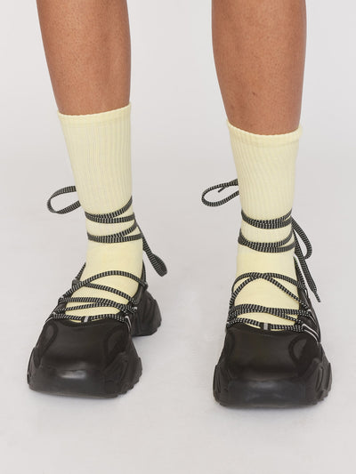 Happy Sad Lace Up Ballet Sneaker