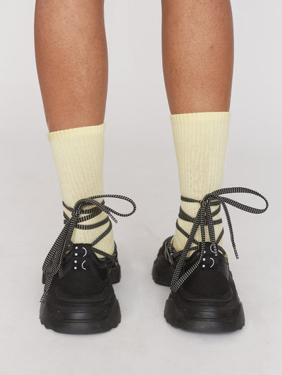 Happy Sad Lace Up Ballet Sneaker