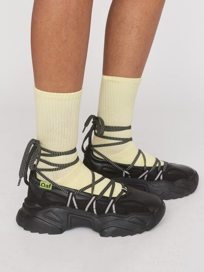 Happy Sad Lace Up Ballet Sneaker