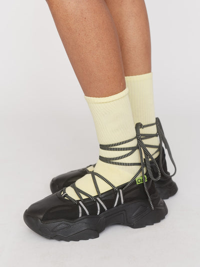 Happy Sad Lace Up Ballet Sneaker