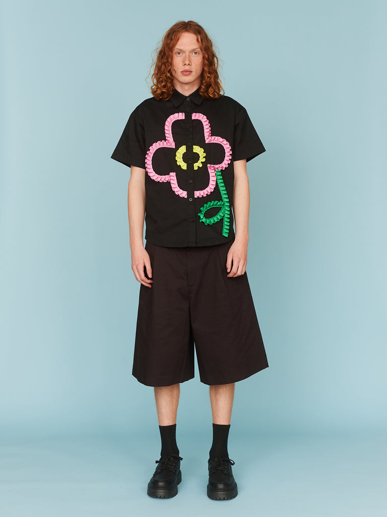 Big Big Black Flower Shirt – Lazy Oaf