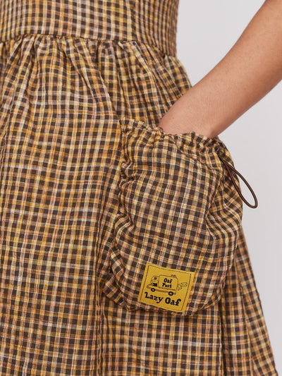 Checked Out Midi Dress