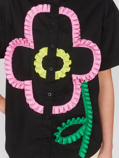 Big Big Black Flower Shirt