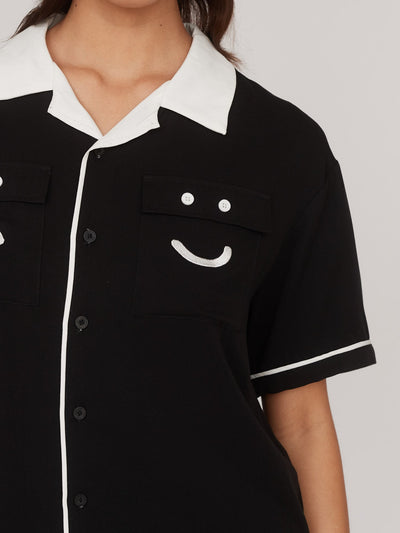 Good Days Embroidered Bowling Shirt