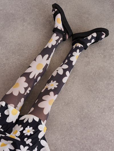 Lazy Oaf Daisy Chain Printed Tights