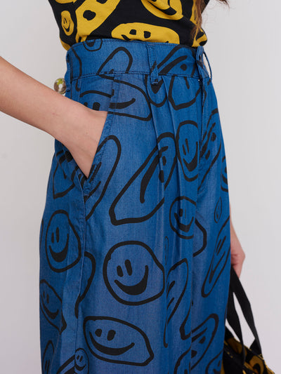 Lazy Oaf Squish Face Wide Leg Pants