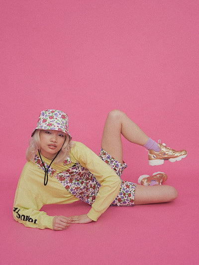 Lazy Oaf Childs Play Floral Dungarees