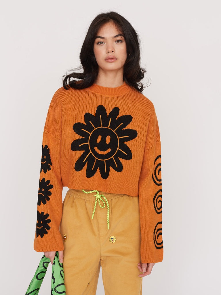 Sunshine Cropped Jumper – Lazy Oaf