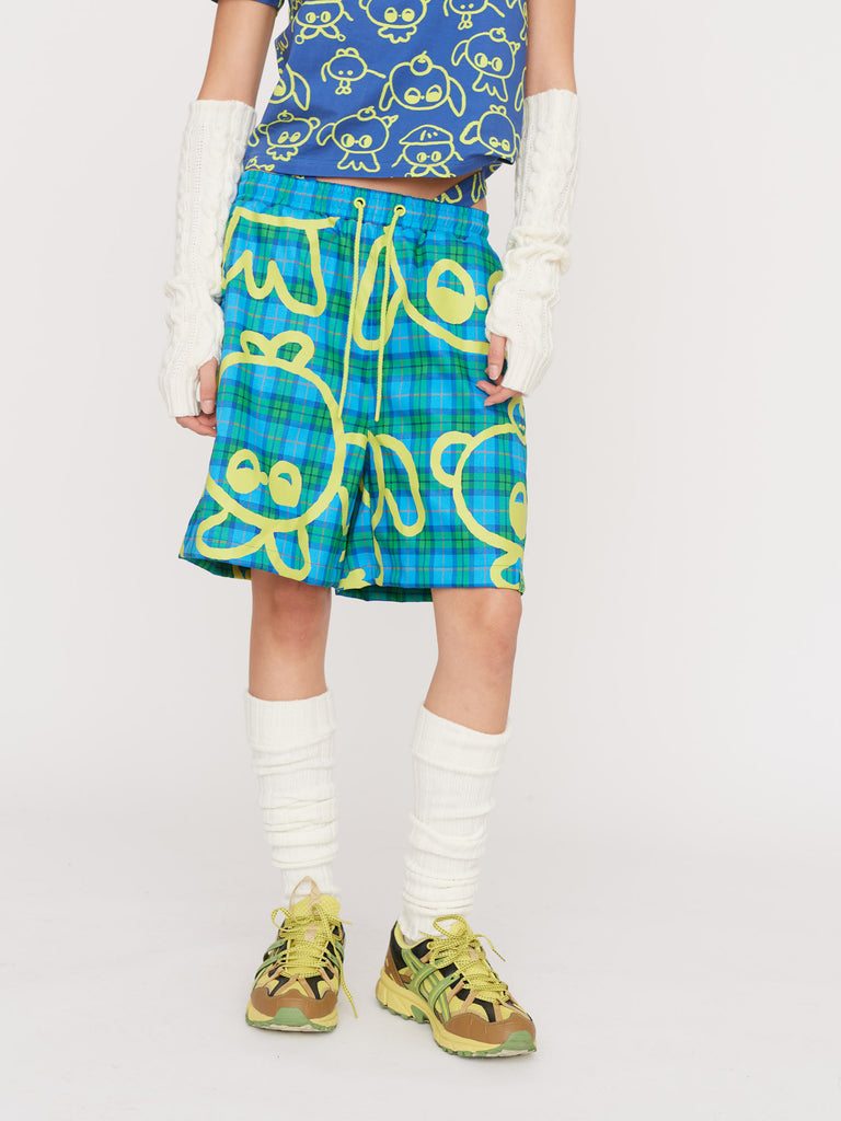 LO x Nhozagri Check Shorts – Lazy Oaf