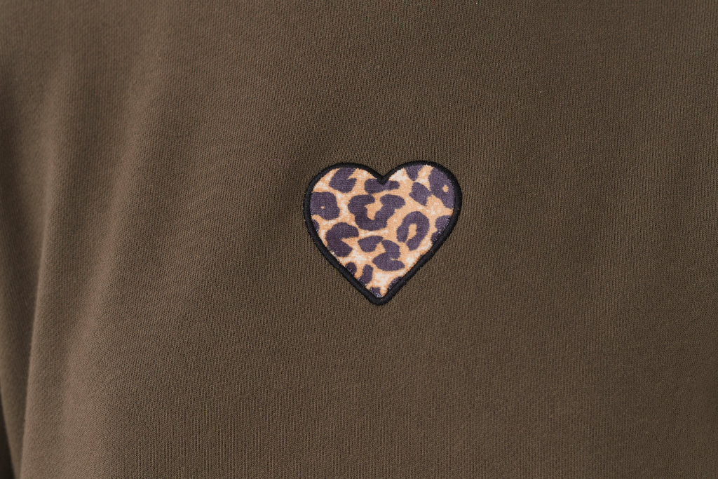 Lazy Oaf Leopard Heart Sweater Dress