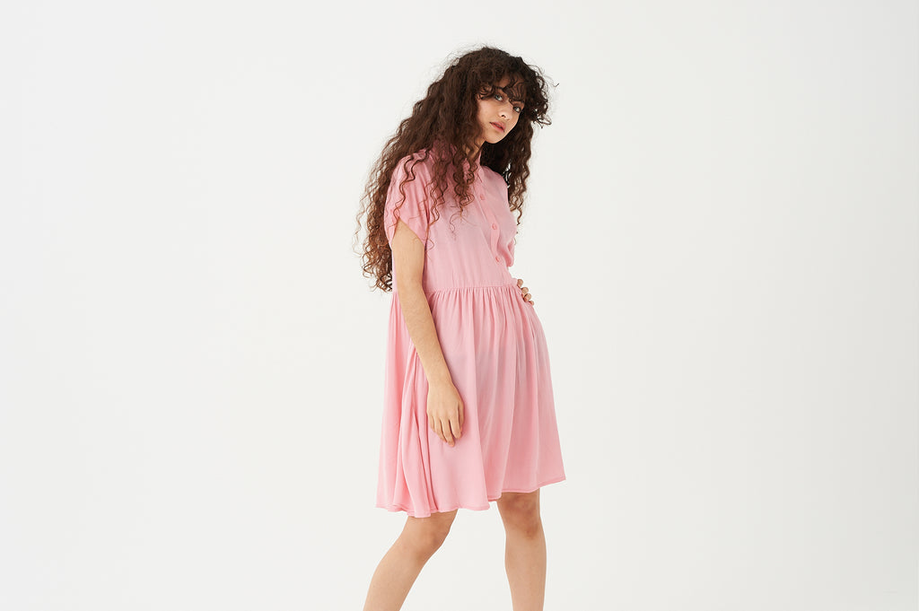 LO Pink Shirt Dress – Lazy Oaf