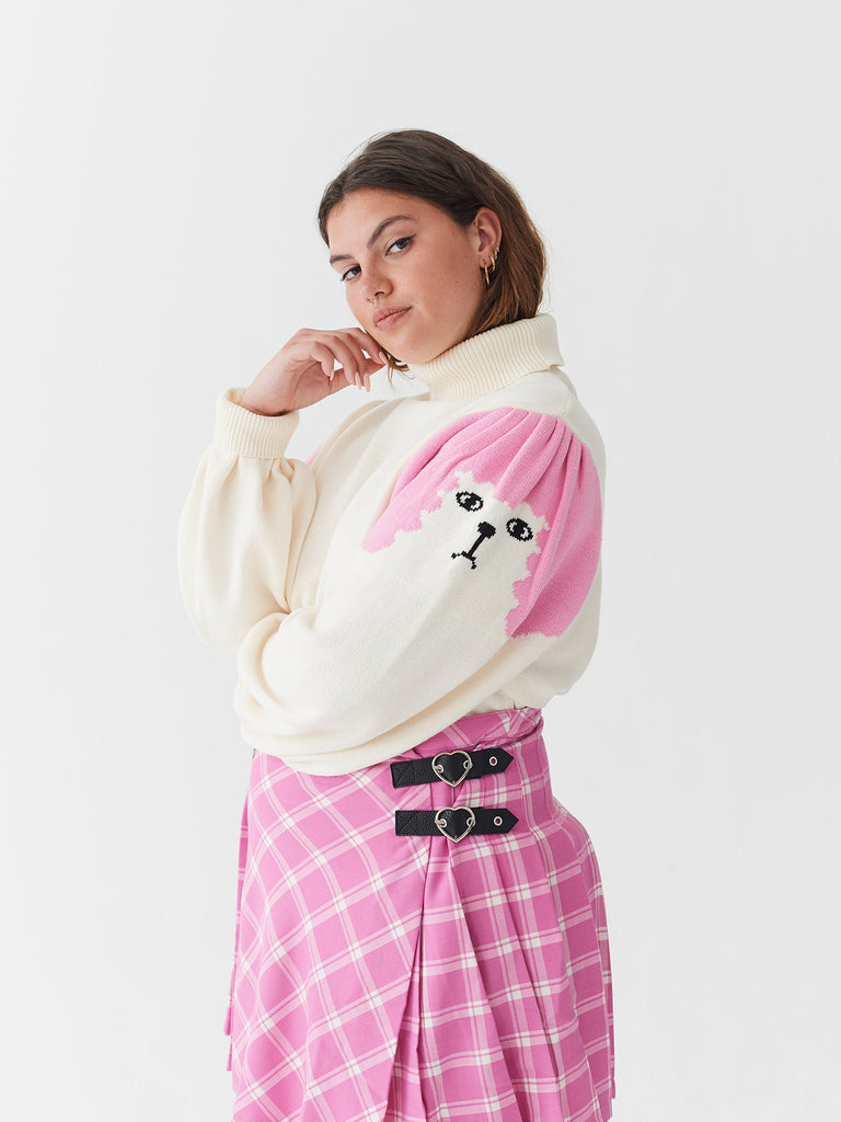 Lazy Dog Puff Sleeve Crop Top
