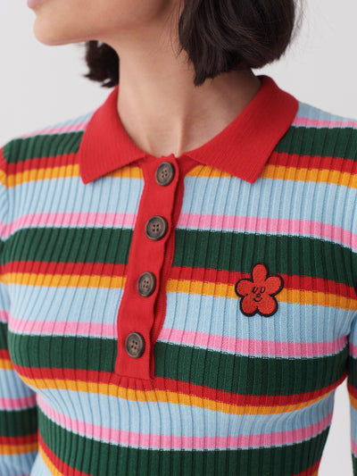 Lazy Oaf Smiley Flower Knitted Shirt