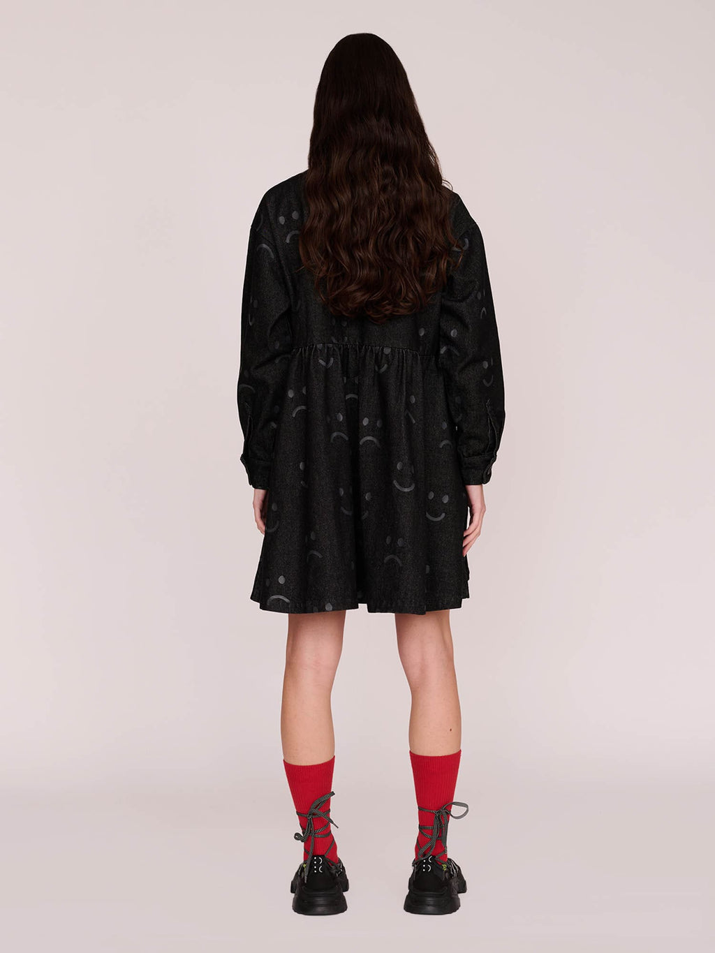 Dress Code Sad Happy Sad Denim Dress – Lazy Oaf