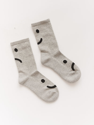Happy Sad Grey Socks