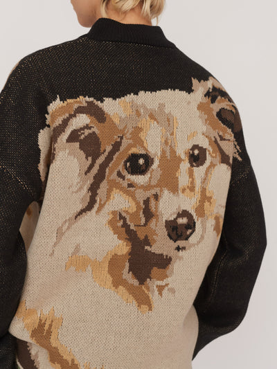 Collie Dog Knitted Jumper