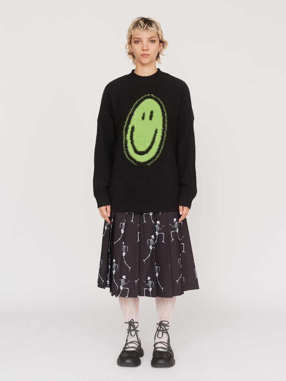 Spray Smile Reversible Knit Jumper