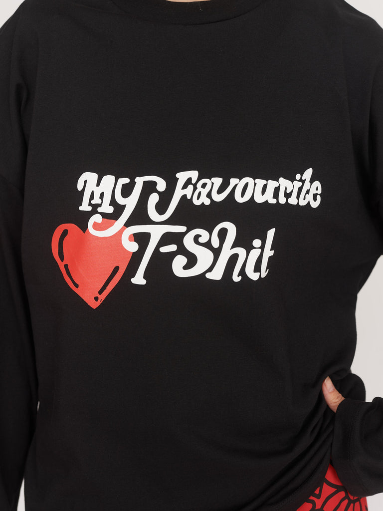 Favourite T-Shit Long Sleeve T-Shirt – Lazy Oaf