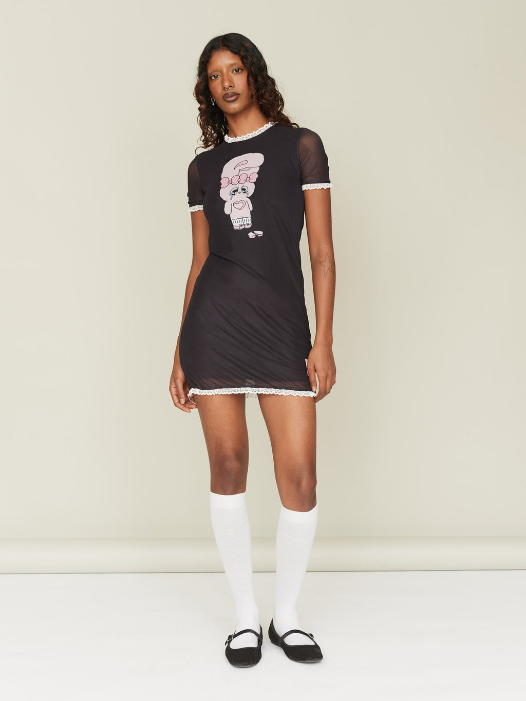 Esther Bunny Fitted Mini Dress Lazy Oaf Esther Bunny Fitted Mini Dress Lazy Oaf