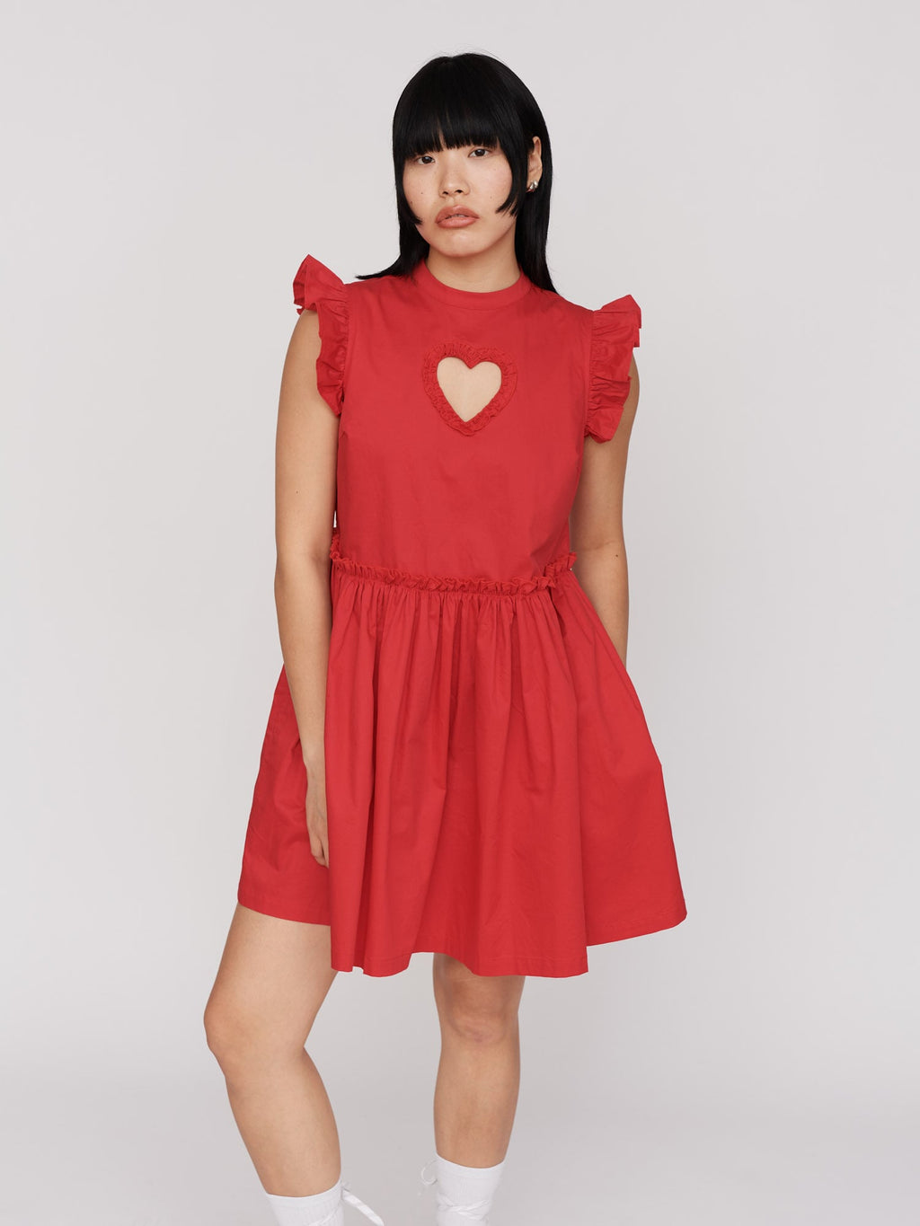 Red Cut Out Heart Mini Dress Lazy Oaf Red Cut Out Heart Mini Dress Lazy Oaf