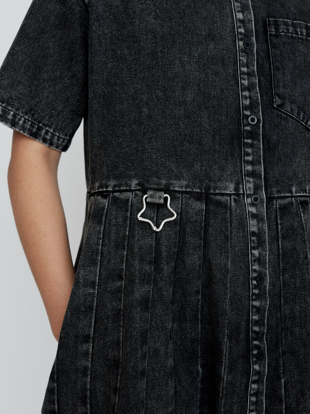 lazy oaf pleated shirt dress Pleated Shirt Dress Lazy Oaf