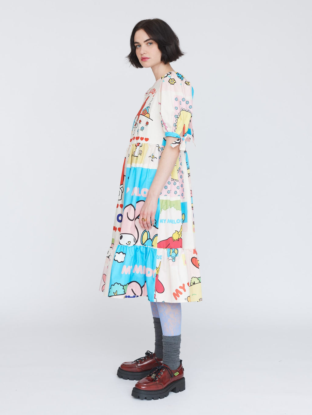 LO - My Melody Patchwork Smock Dress Lazy Oaf LO - My Melody Patchwork Smock Dress Lazy Oaf