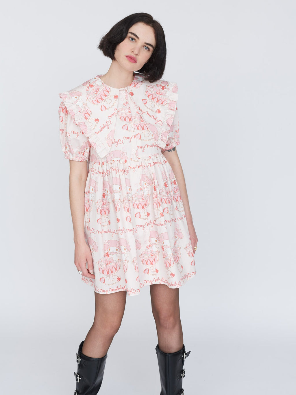 LO - My Melody Ruffle Collar Dress – Lazy Oaf