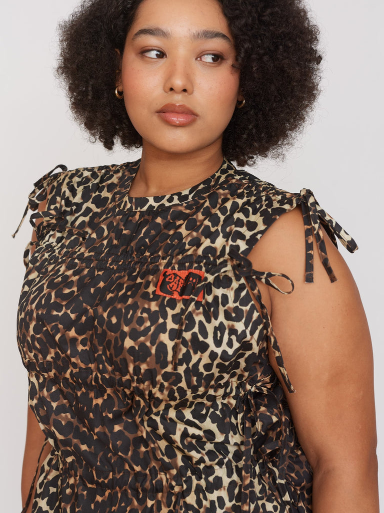 Leopard Tied Up Top – Lazy Oaf