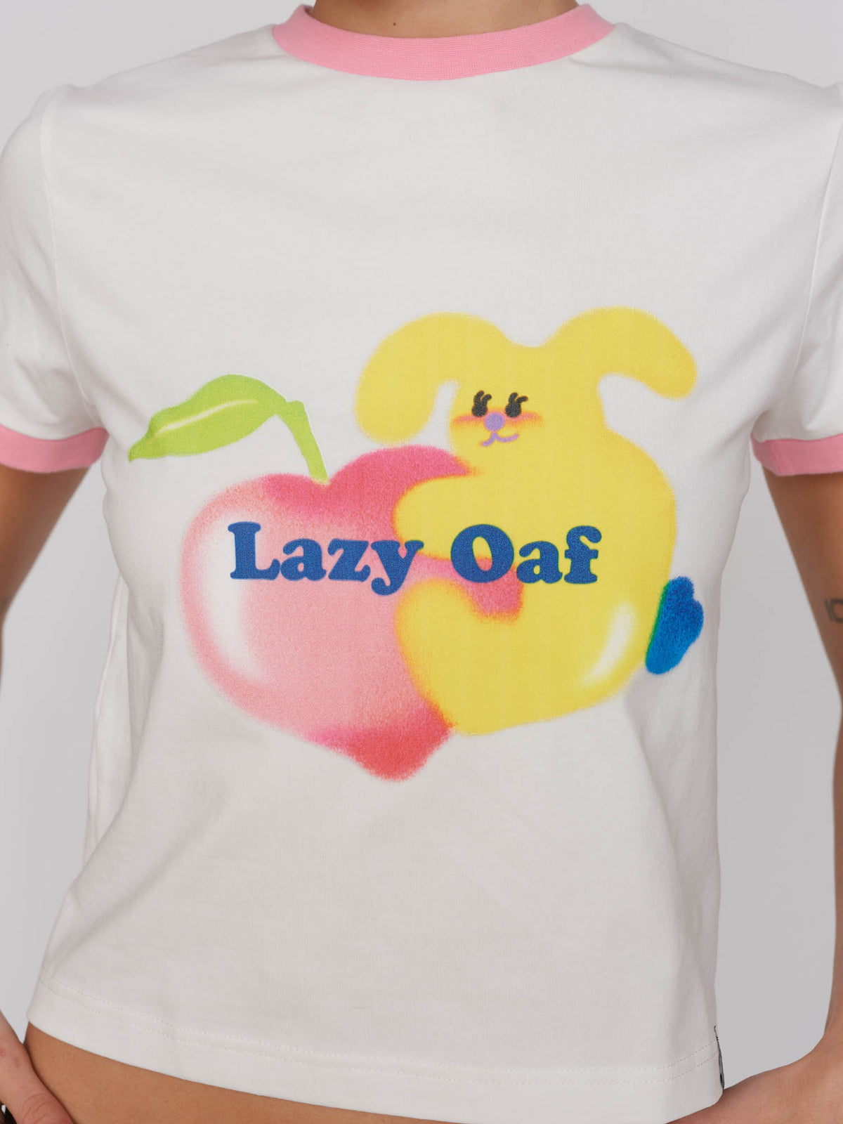 Peach Rabbit Fitted Tee