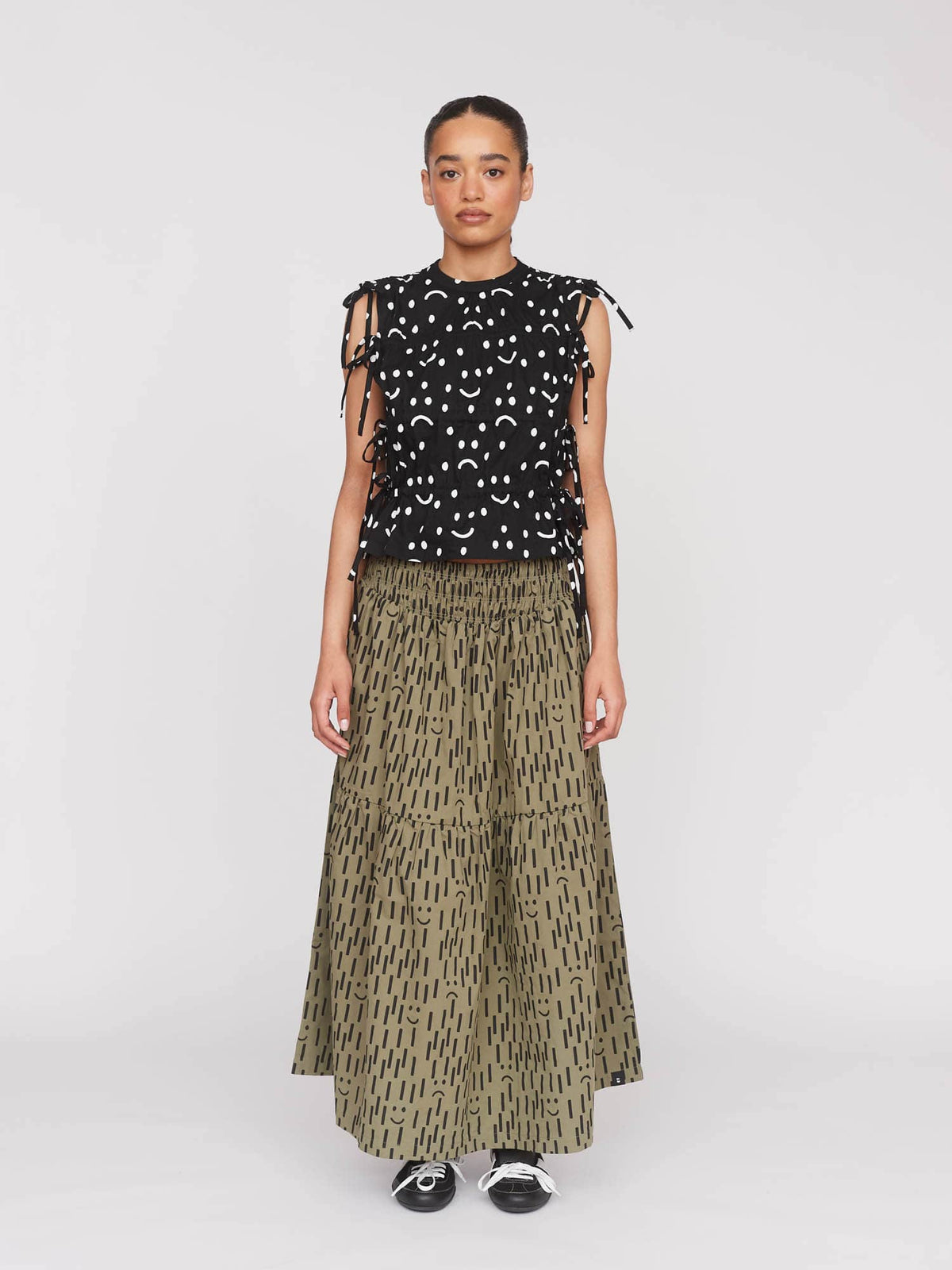 model:Irie B wears size 8 and is 5’9”, collection-happy-sad, collection-womens-skirts, collection-all-skirts-dresses