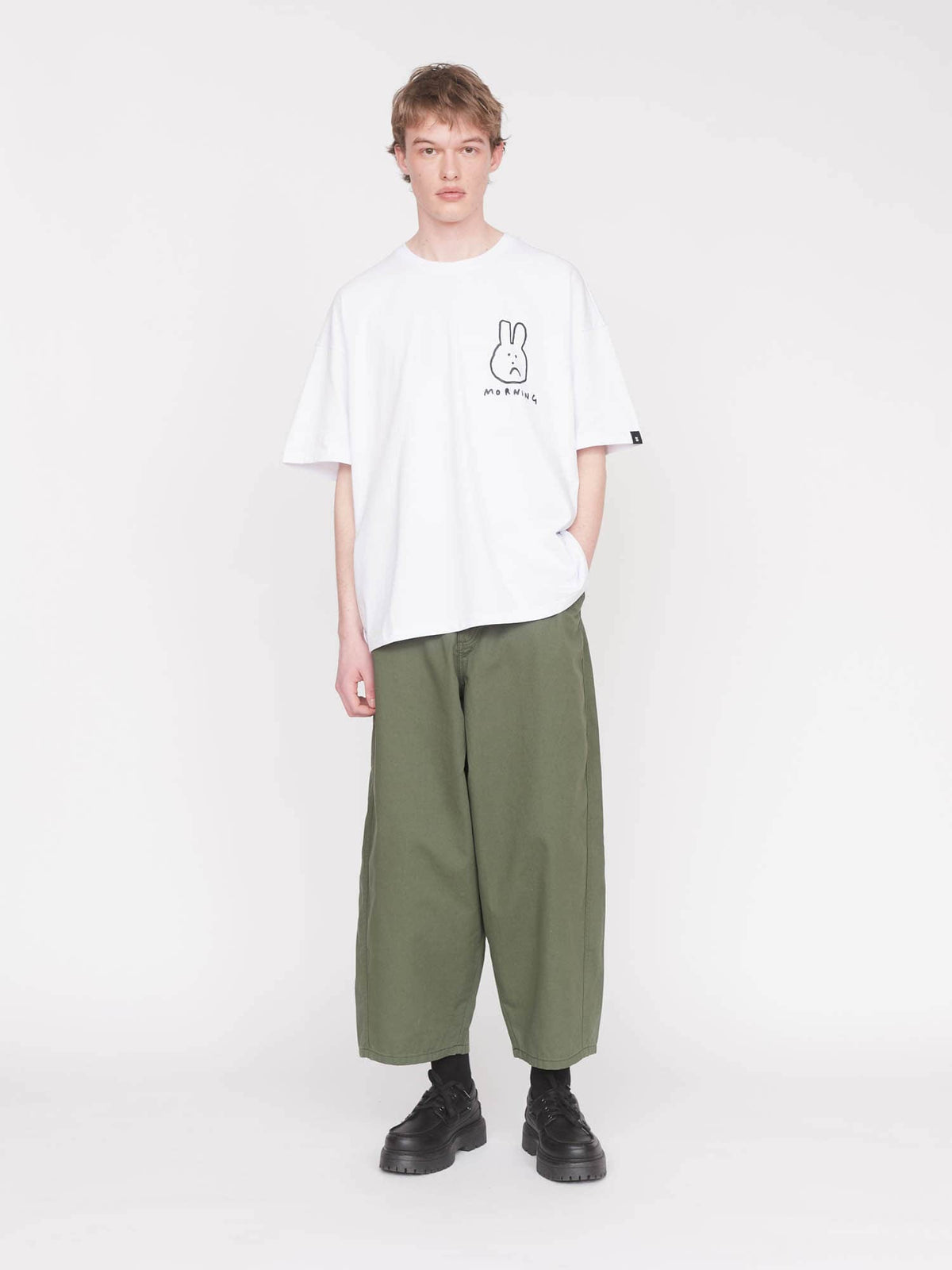 collection-mens-happy-sad, model:Harry wears size L and is 6’2”
