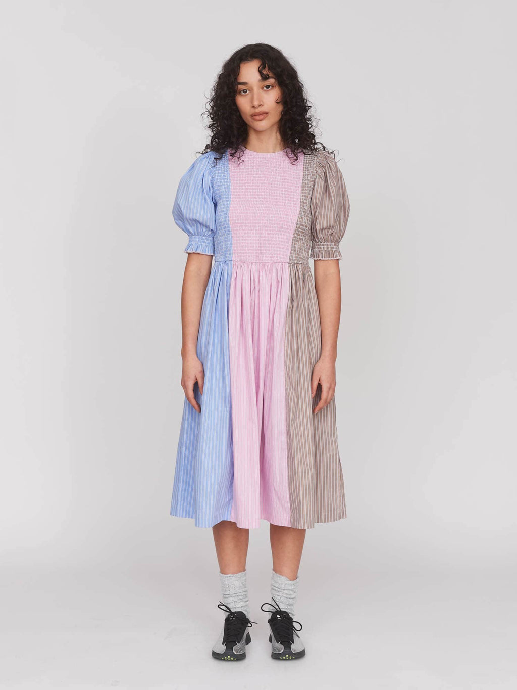 Seeing Stripes Shirred Dress Lazy Oaf Seeing Stripes Shirred Dress Lazy Oaf