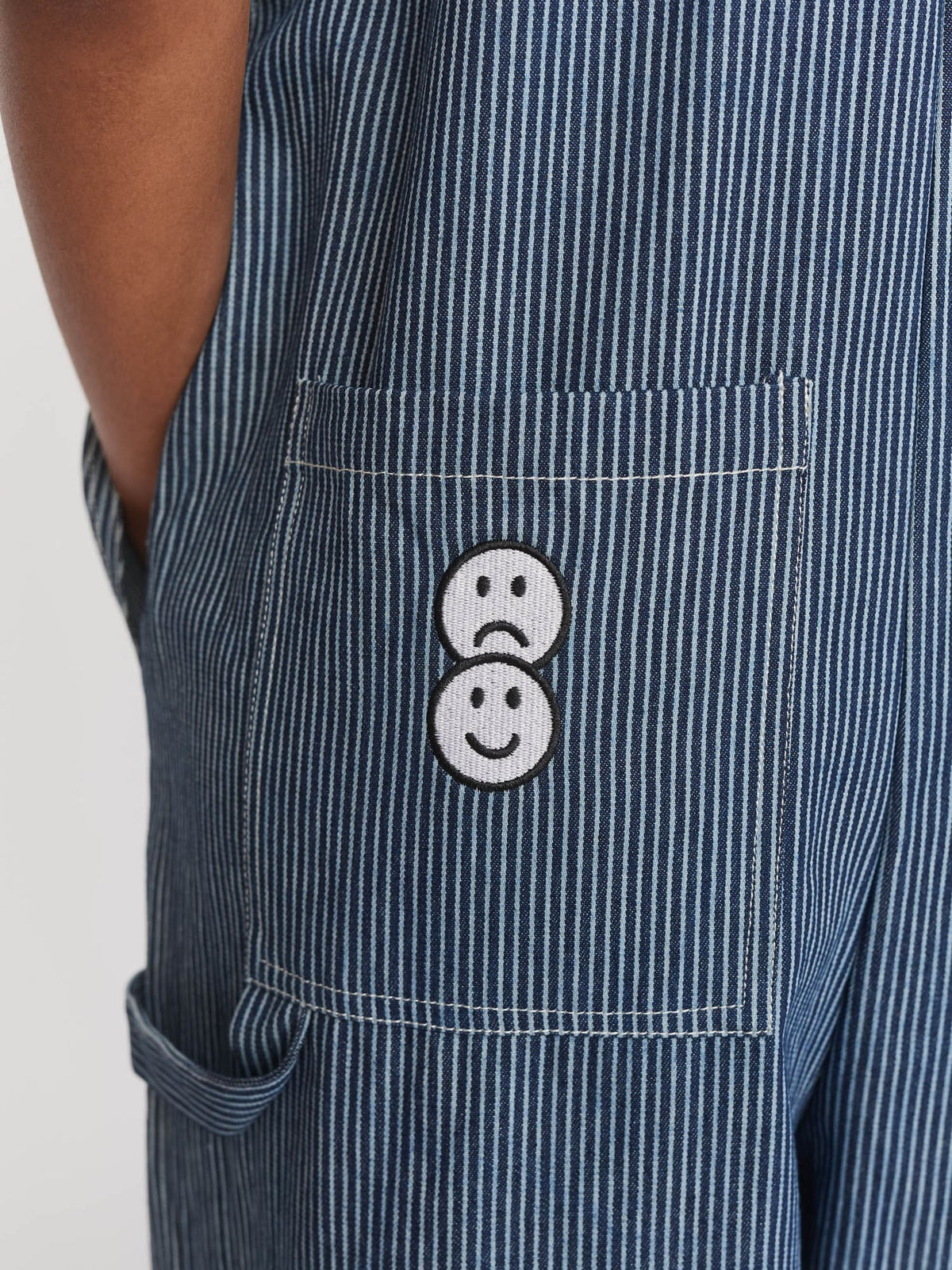 Pinstripe Oversized Dungarees