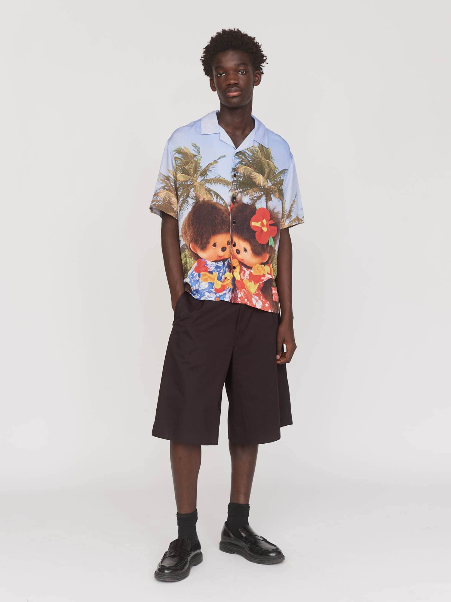 Monchhichi Holiday Bowling Shirt | Lazy Oaf Collaboration