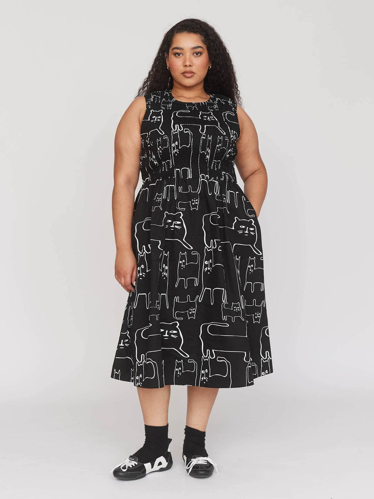 Nine Lives Shirred Dress