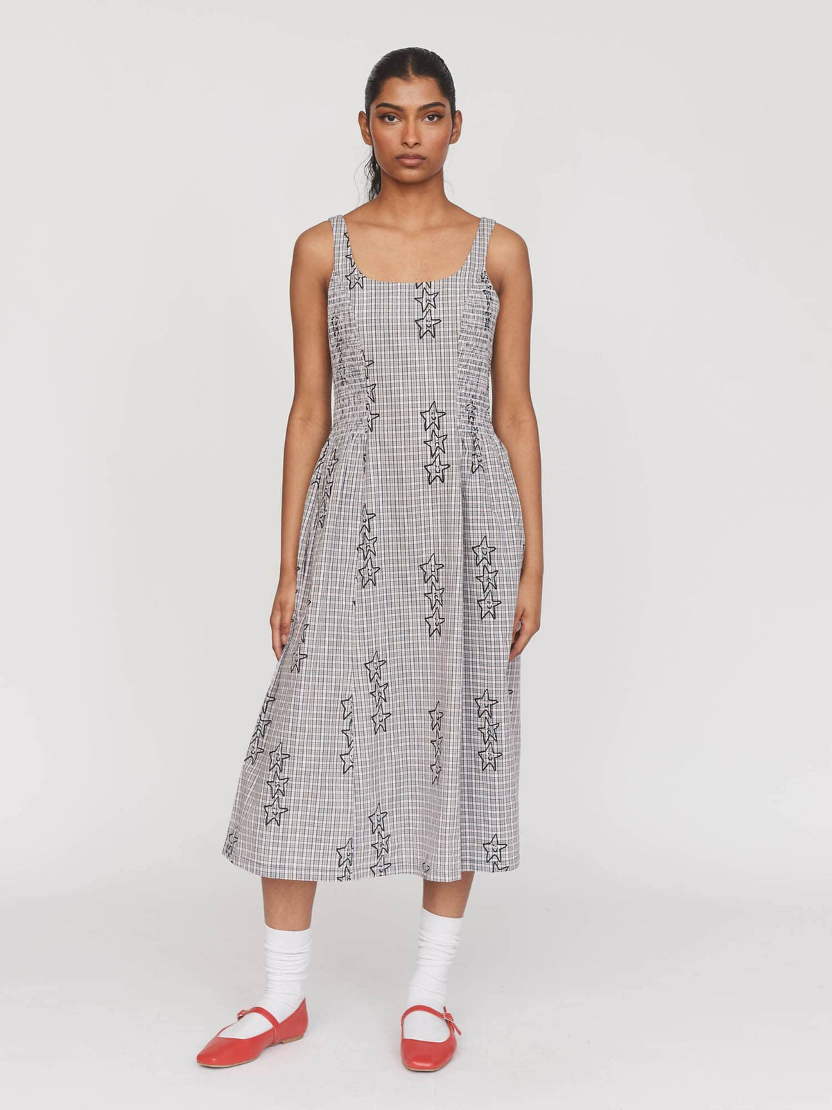 collection-womens-dresses, model: Kerethika wears size S and is 5’ 7”
