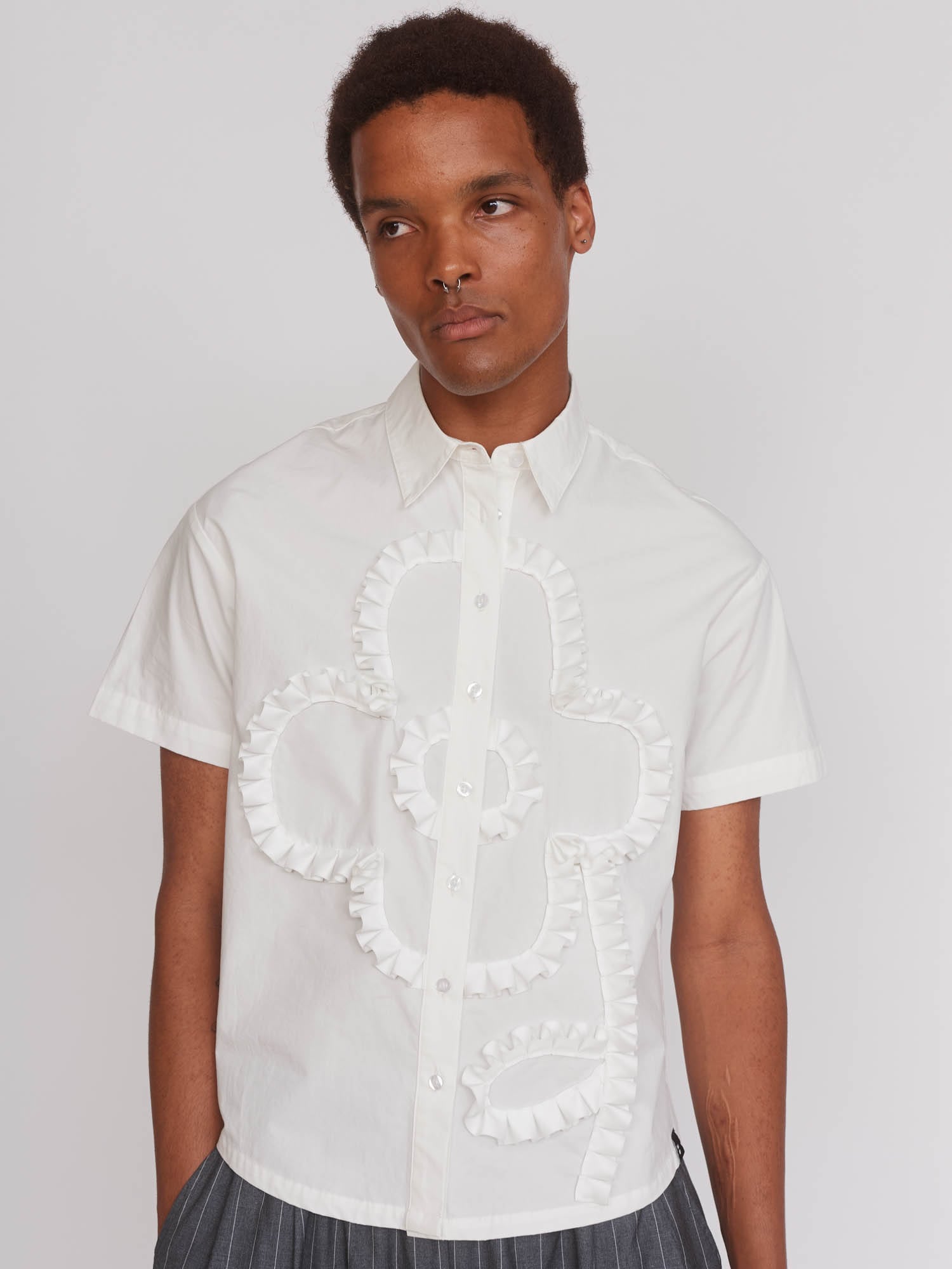 Big Big Flower White Shirt – Lazy Oaf