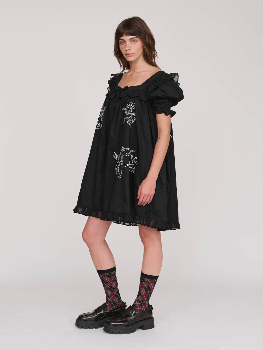 cherub mini dress Cherub Charm Mini Dress Dark Choc