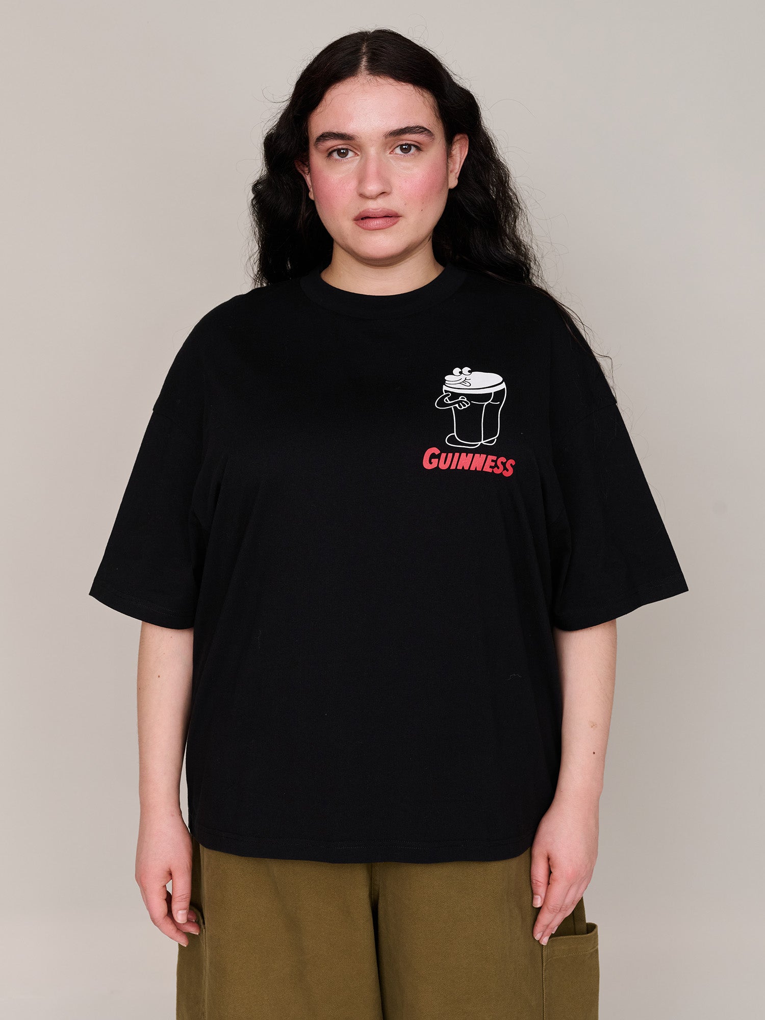 Guinness x Lazy Oaf Black Cheeky Pints T-Shirt