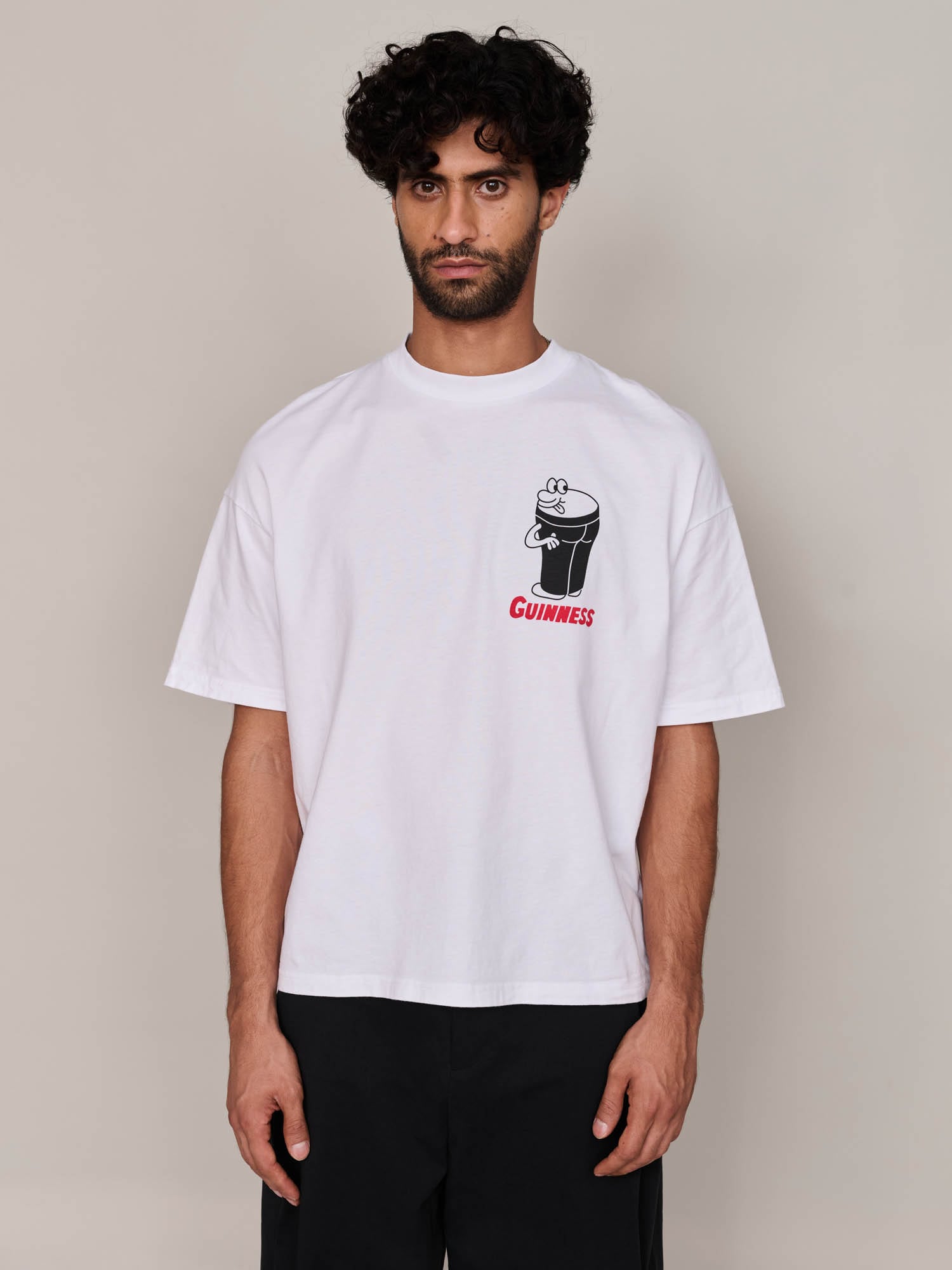 Guinness x Lazy Oaf White Cheeky Pints T-shirt