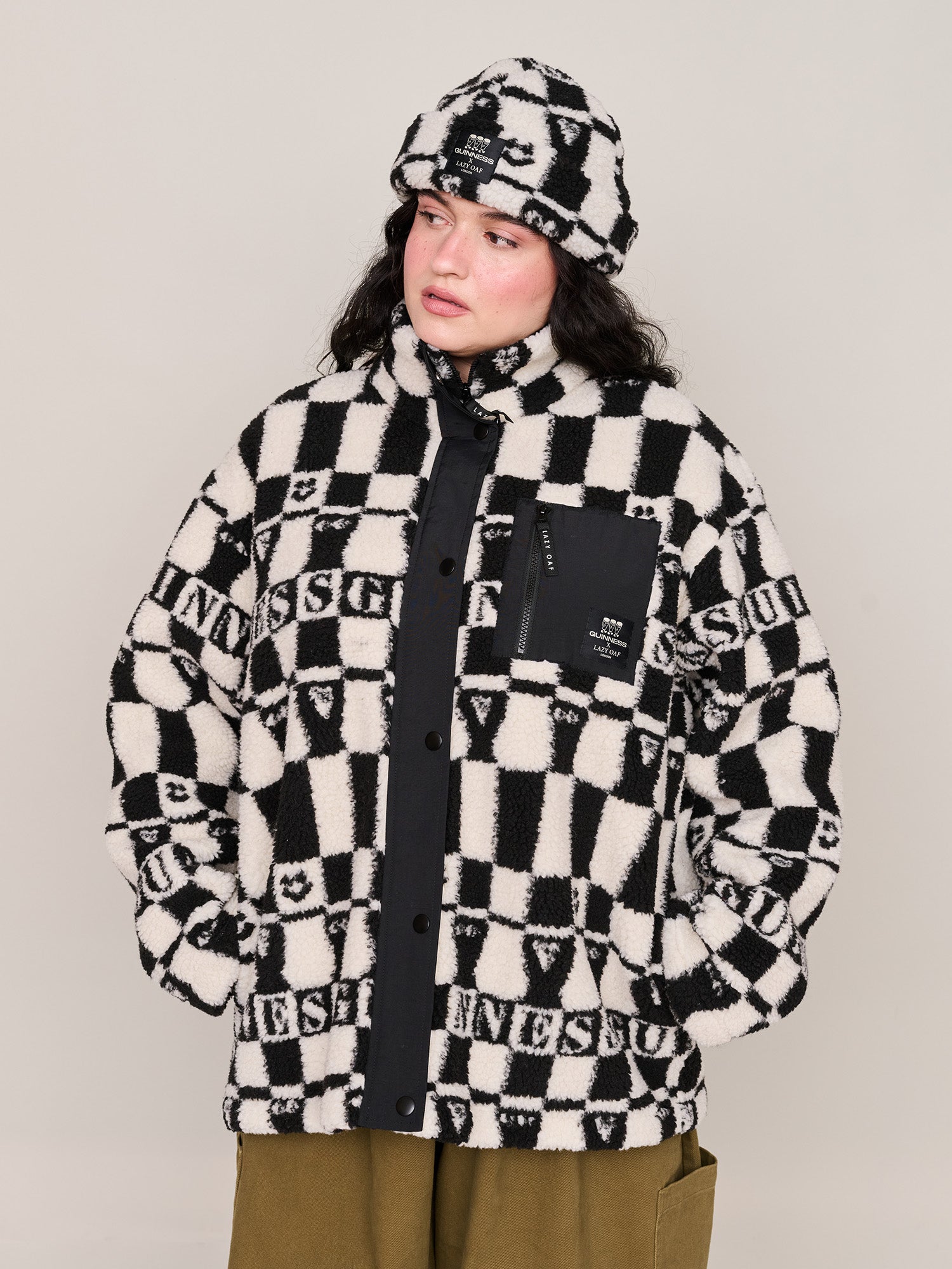 Guinness x Lazy Oaf Checkered Pints Fleece