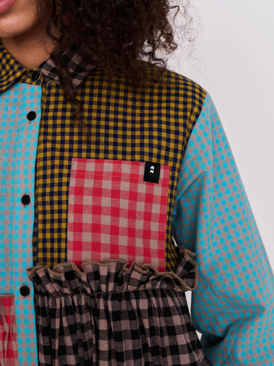 Mismatched Shirt Dress