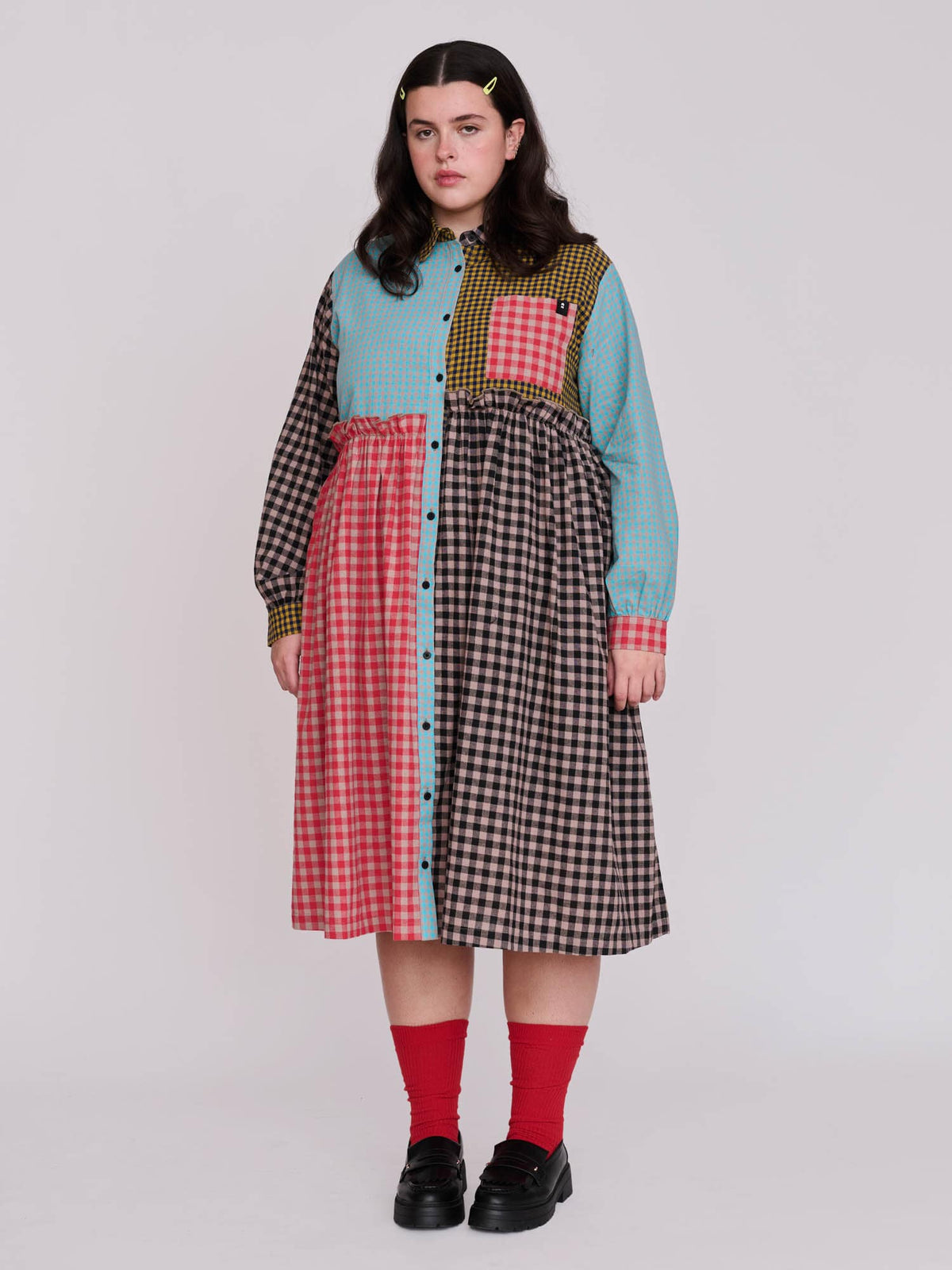 collection-curve, model:Bella wears size XXL and is 5’10”, collection-curve-dresses
